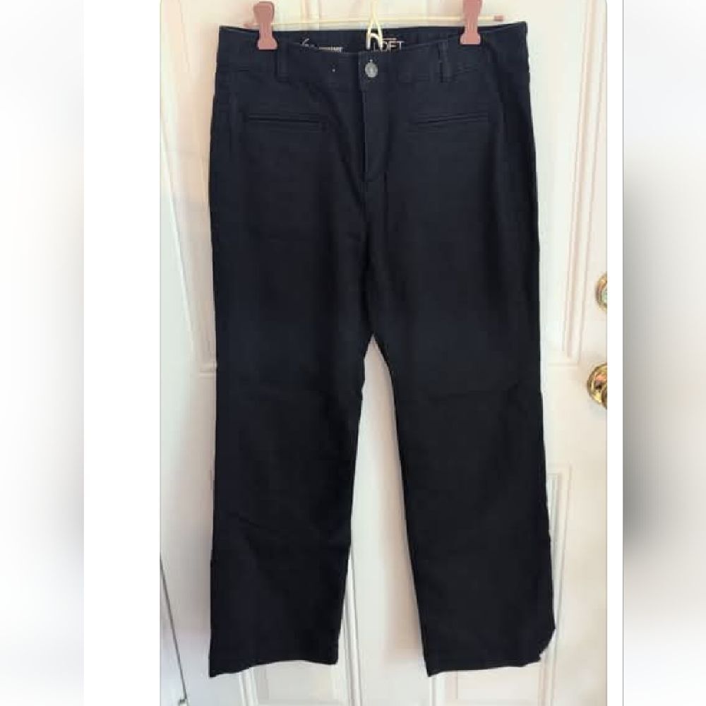 Banana Republic Women's Black Denim Trouser Pants Size 6 petite